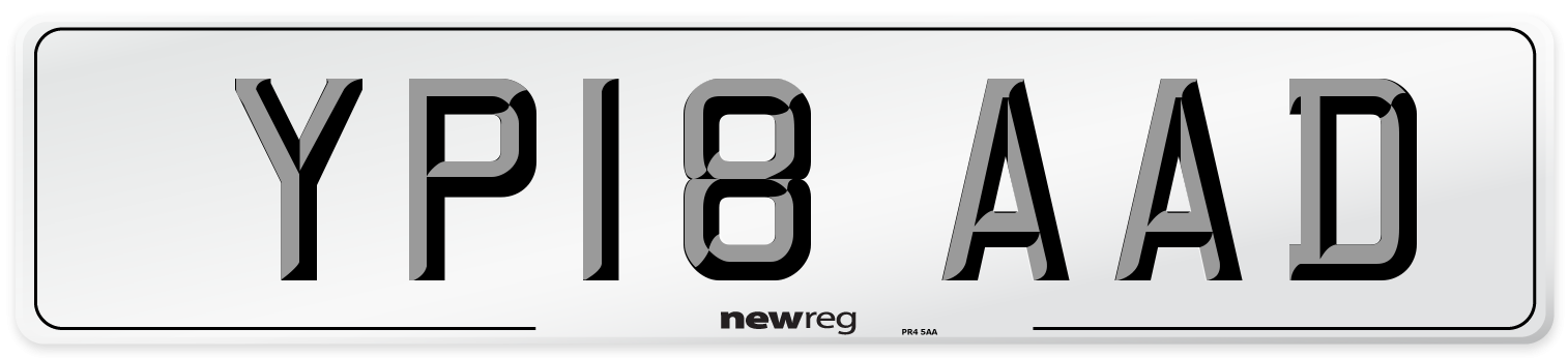 YP18 AAD Number Plate from New Reg